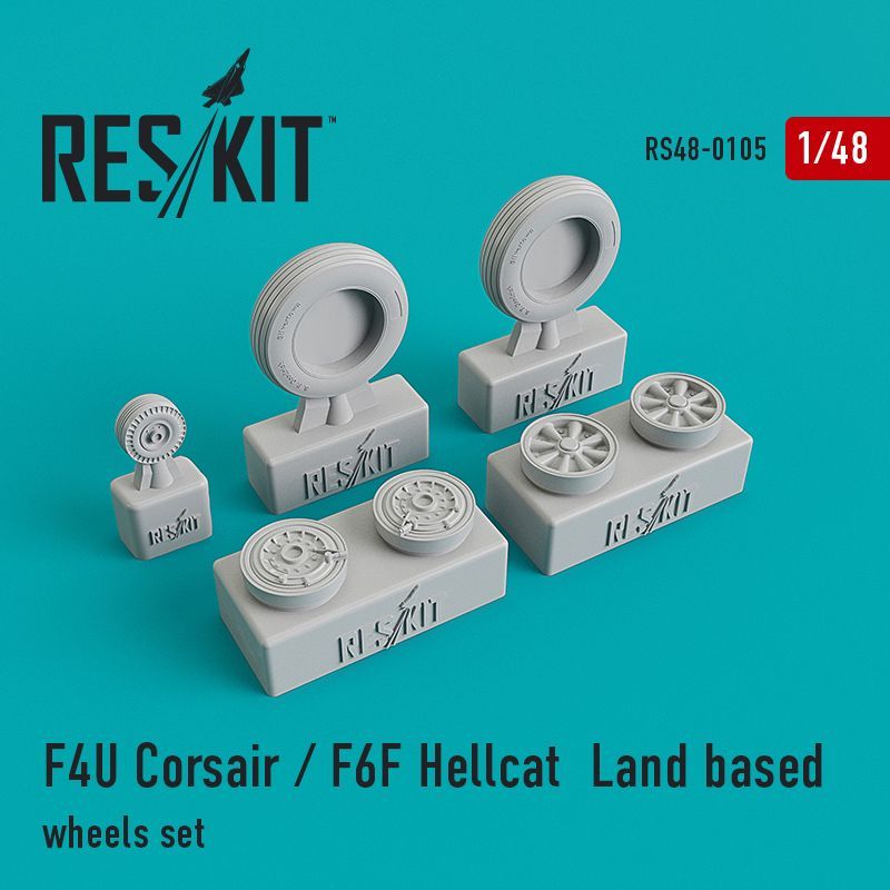 1:48 Vought F4U Corsair/Grumman F6F Hellcat Land based wheels set
