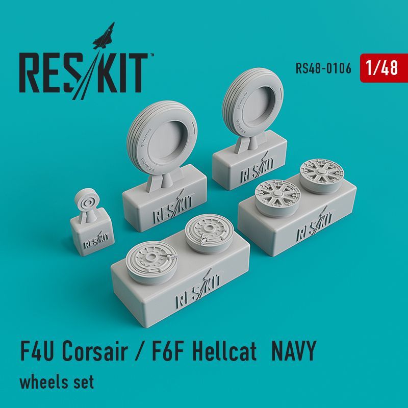 1:48 Vought F4U Corsair/Grumman F6F Hellcat Naval based wheels set