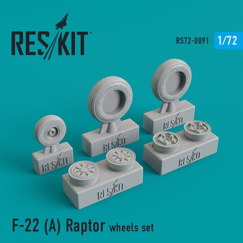1:72 F-22A Raptor wheels set