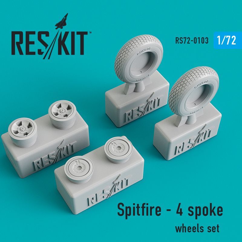 1:72 Supermarine Spitfire - 4 spoke wheels set