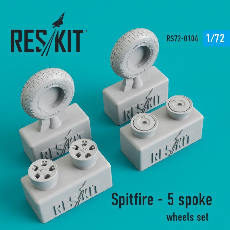 1:72 Supermarine Spitfire - 5 spoke wheels set