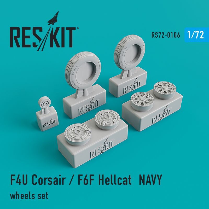 1:72 Vought F4U Corsair / Grumman F6F Hellcat Naval based wheels set