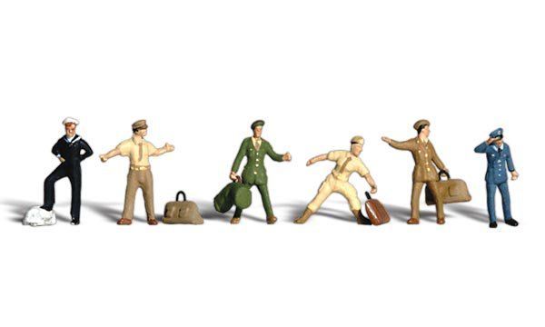 Uniformed Travelers - HO Scale