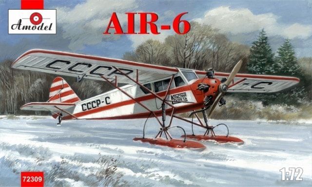 1:72 AIR-6 Soviet monoplane on skis