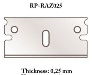 0,25 mm Razor blade for cutter