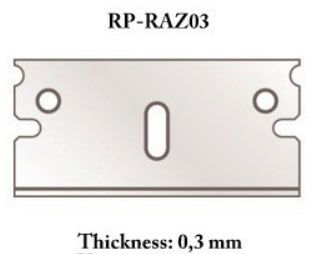 0,3 mm Razor blade for cutter