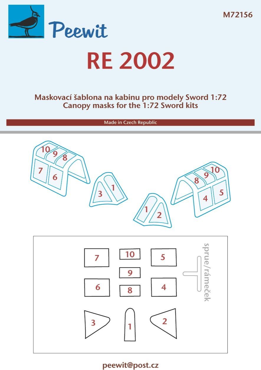 1:72 Reggiane Re.2002 (designed to be used with Sword kits)