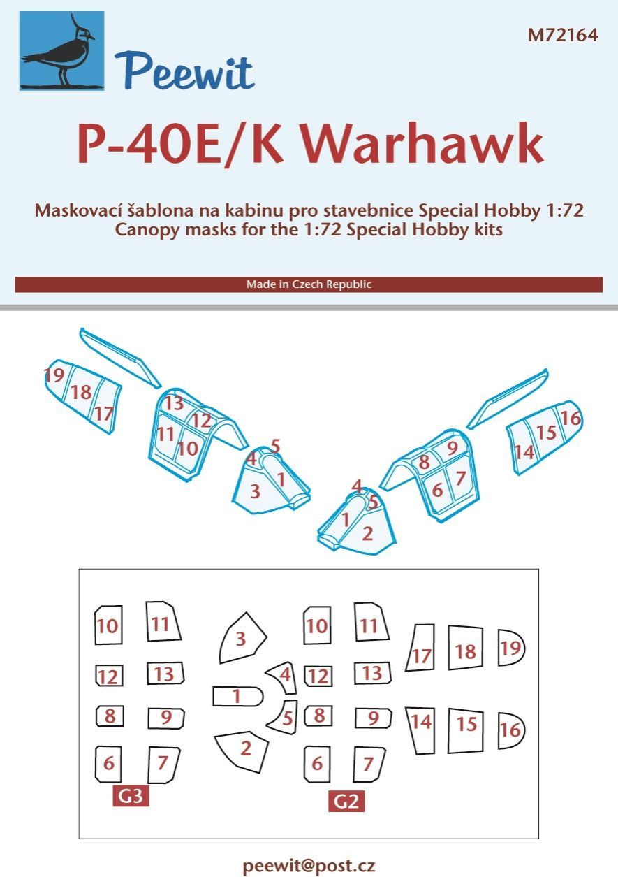 1:72 Curtiss P-40E/K Warhawk (designed to be used with Special Hobby kits)[P-40K]
