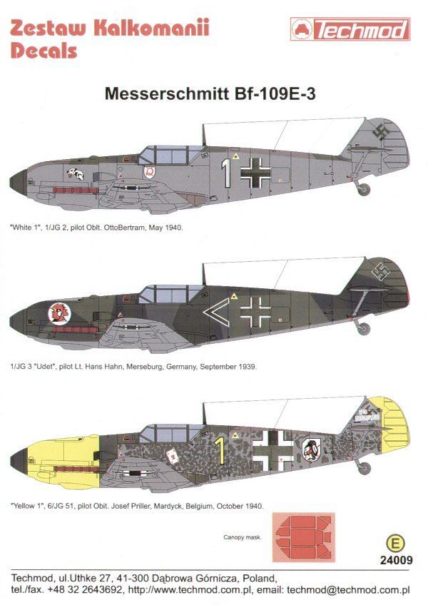 1:24 Messerschmitt Bf-109E-3