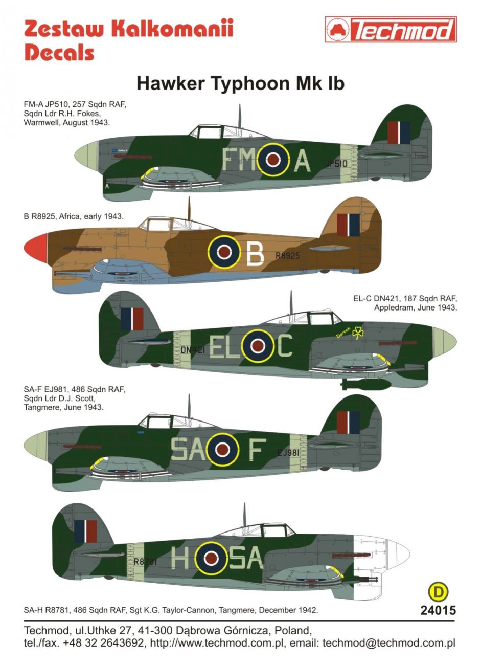 1:24 Hawker Typhoon Mk Ib