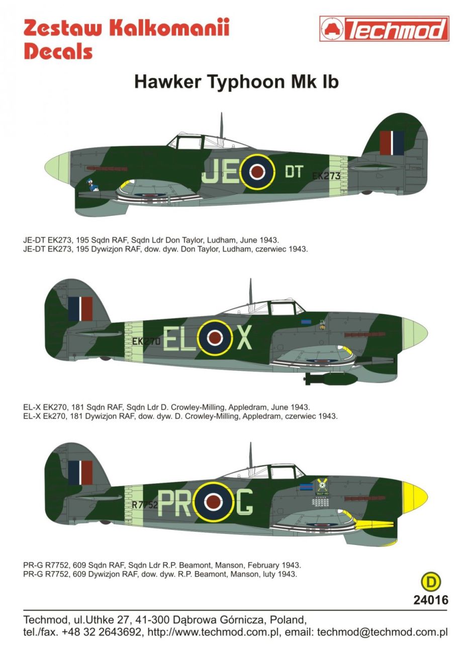 1:24 Hawker Typhoon Mk Ib