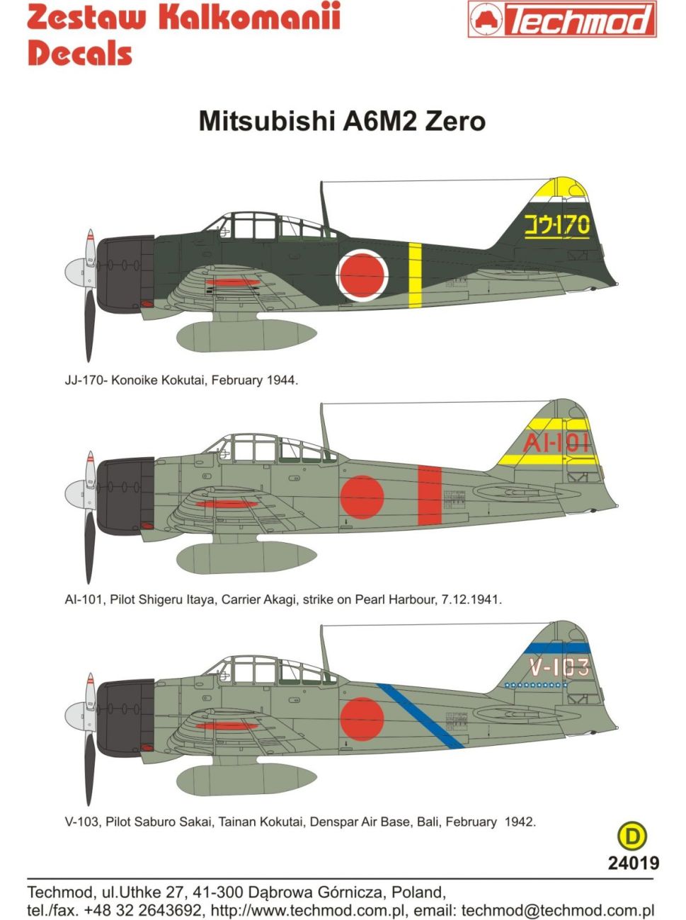 1:24 Mitsubishi A6M2 Zero