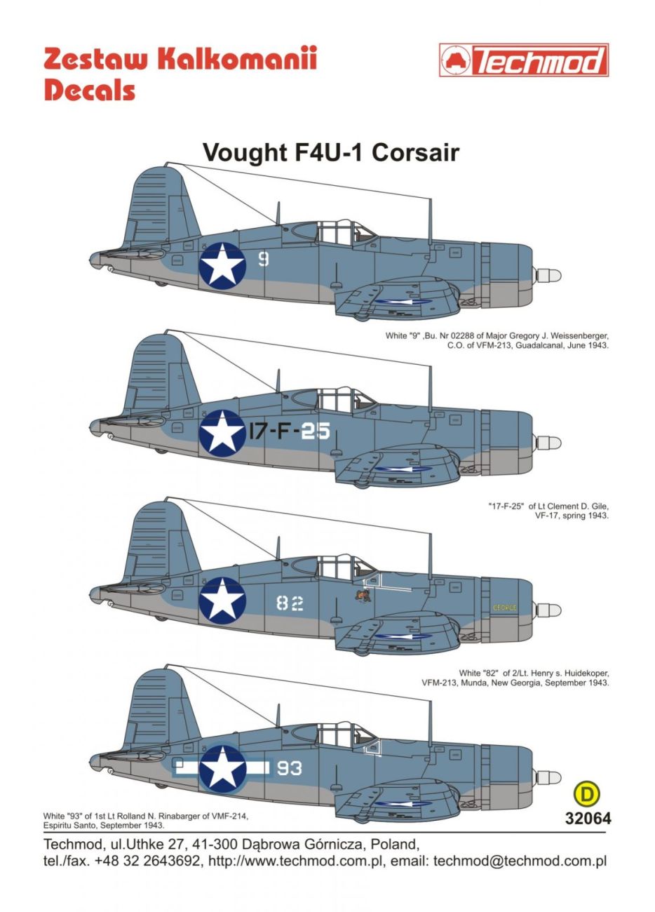1:32 Vought F4U-1 Corsair