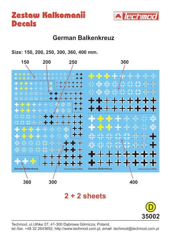 1:35 German Balkenkreuz assorted