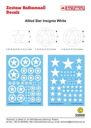 1:35 Allied Star Insignia White