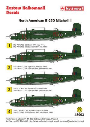 1:48 North American B-25D Mitchell II
