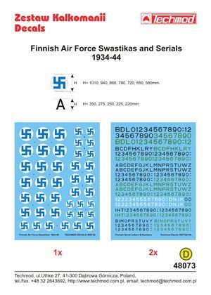 1:48 Finnish Air Force Swastikas and Serials 1934-44