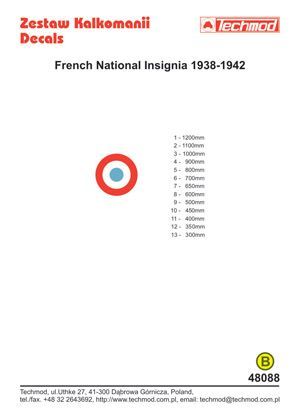 1:48 French National Insignia 1938-1942