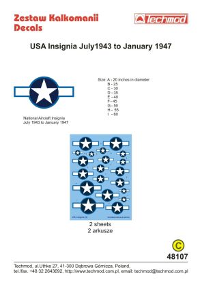 1:48 USA Insignia July1943 to January 1947