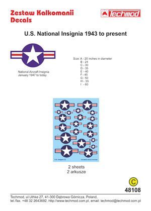1:48 US National Insignia 1947 to Present