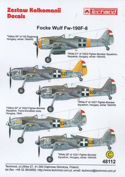 1:48 Focke Wulf Fw-190F-8 (Hungary)