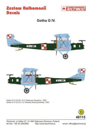 1:48 Gotha G.IV S.S.W. of 21 Destroyer Squadron 1920