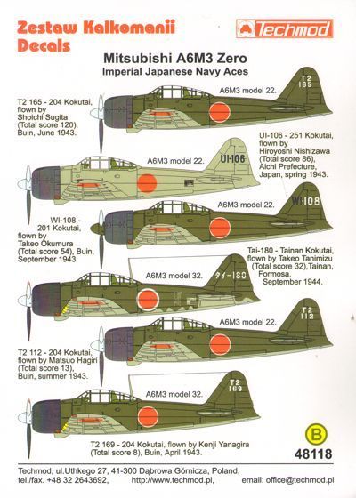 1:48 Mitsubishi A6M3 Zero