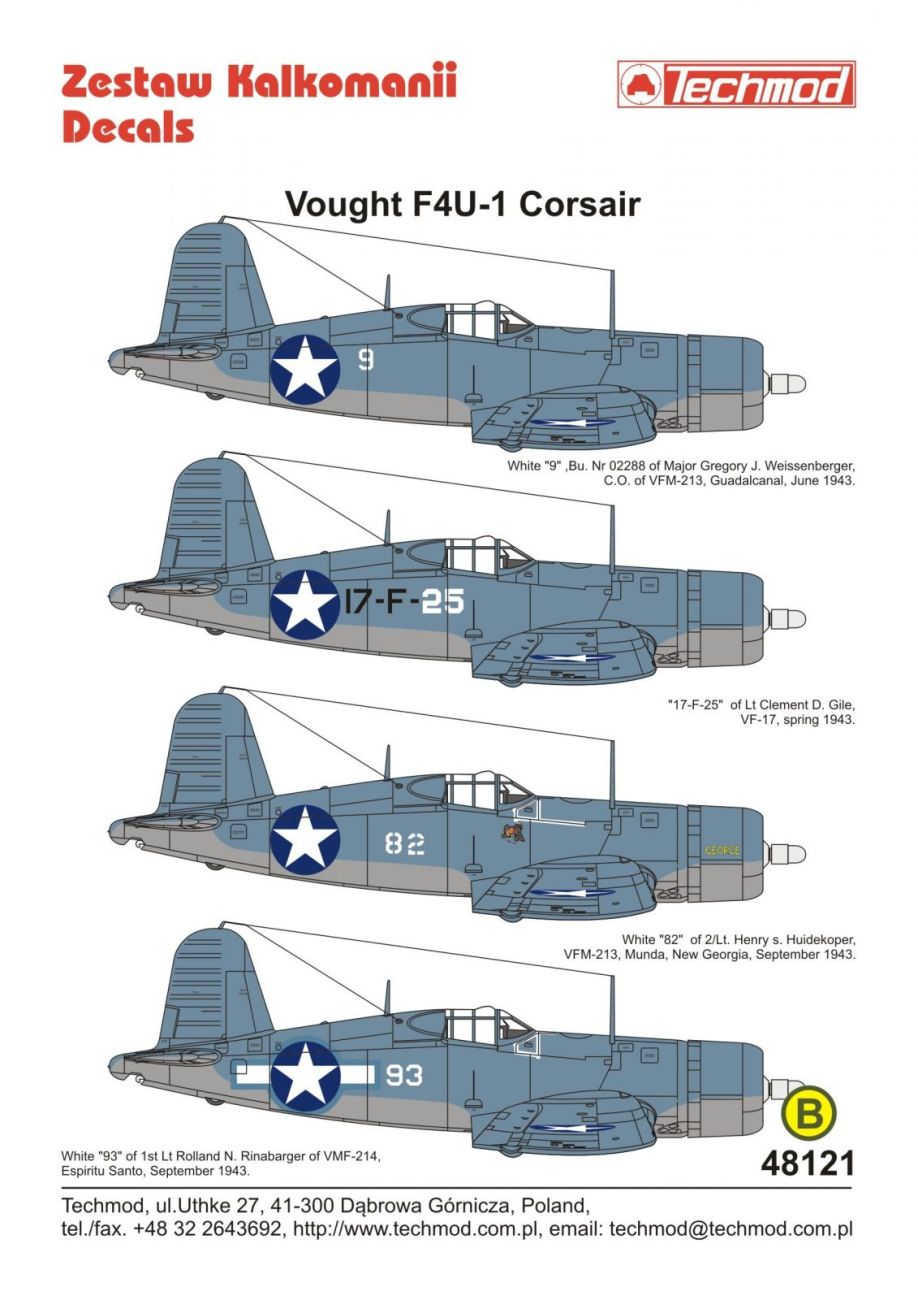 1:48 Vought F4U-1 Corsair