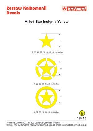 1:48 Allied Star Insignia Yellow