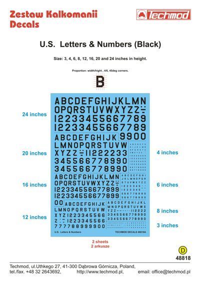 1:48 U.S. Letters & Numbers black