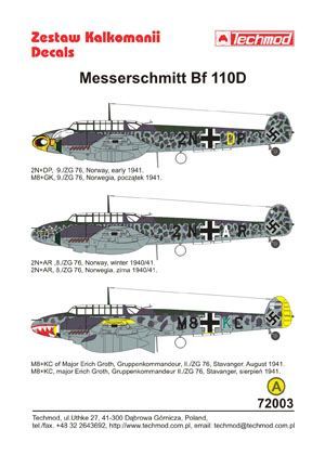 1:72 Messerschmitt Bf 110D
