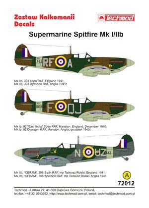 1:72 Supermarine Spitfire Mk I/IIB