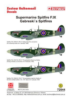 1:72 Supermarine Spitfire F.IX (Gabreski’s Spitfires)