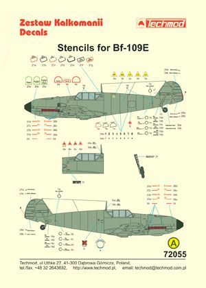 1:72 Stencils for Bf 109E