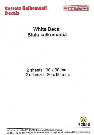 1:72 White decal