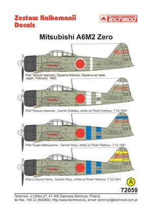 1:72 Mitsubishi A6M2 Zero