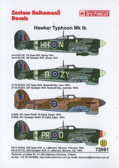 1:72 Hawker Typhoon Ib