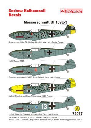 1:72 Messerschmitt Bf 109E-3