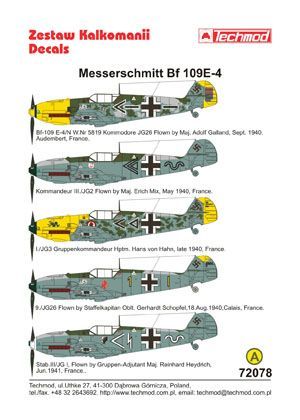 1:72 Messerschmitt Bf 109E-4