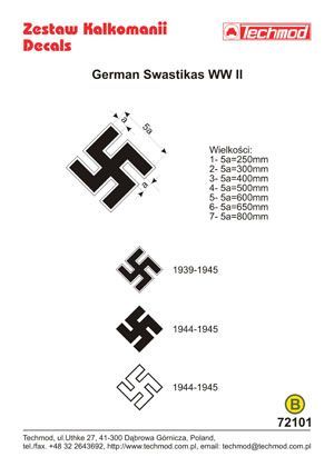 1:72 German WWII Swastikas