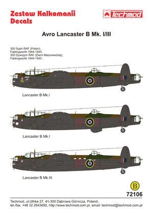 1:72 Avro Lancaster B.I