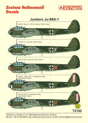 1:72 Junhers Ju 88A-1
