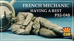 1:32 French mechanic naving a rest