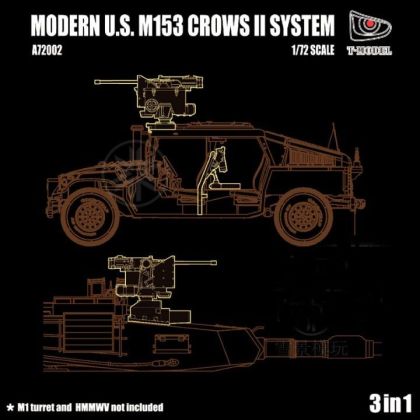 1:72 3 sets in 1 Modern U.S. M153 CROWS II System