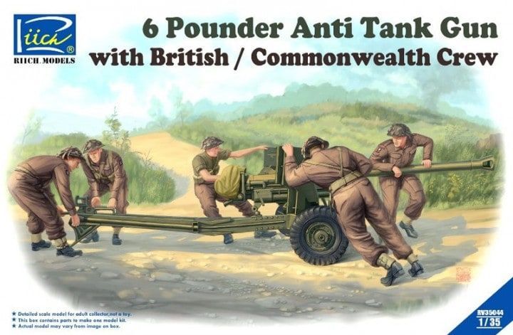 1:35 6 Pounder Anti-Tank Gun with British/Commonwealth Crew