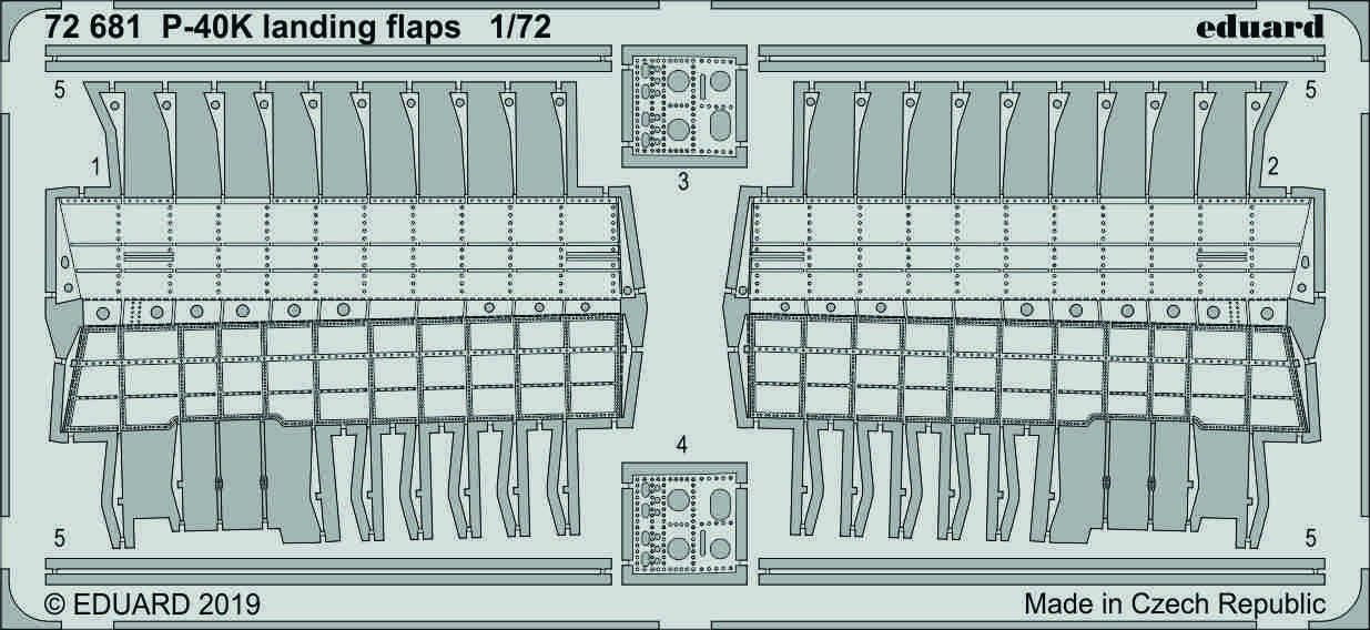 1:72 P-40K landing flaps