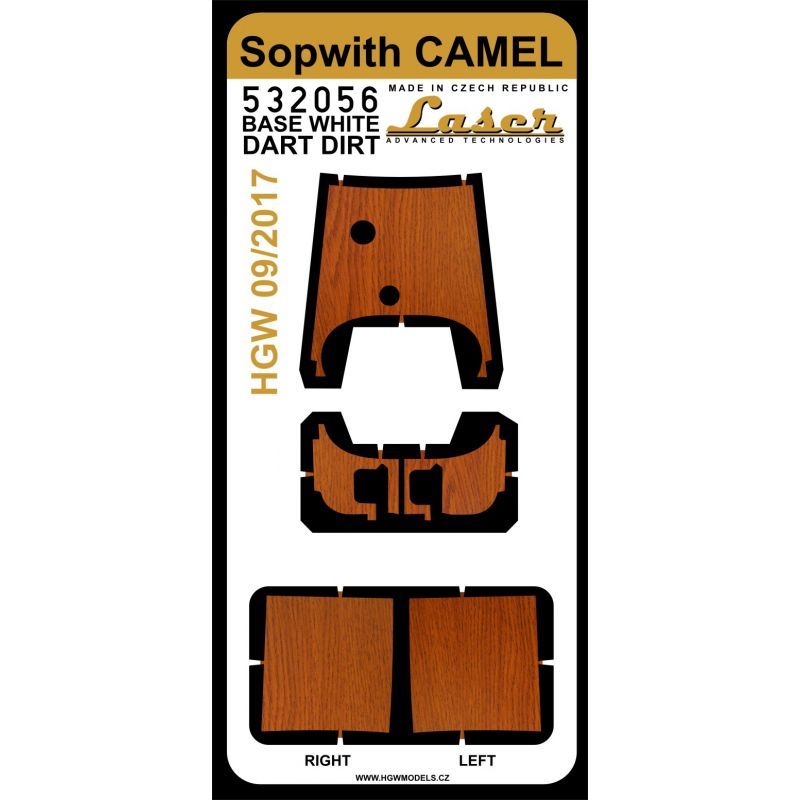 1:32 Sopwith Camel - Dark Wood - Decal