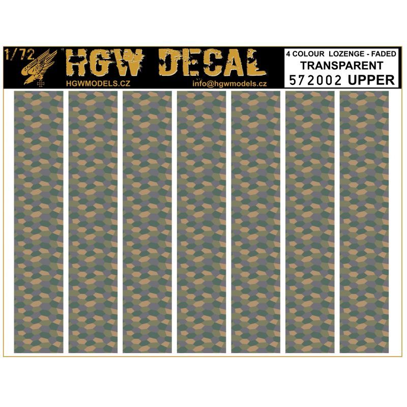 1:72 4 Colour Lozenge Upper - Transparent