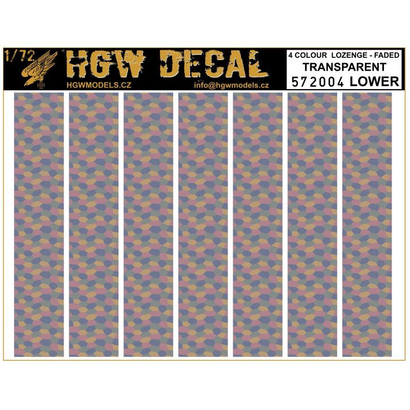 1:72 4 Colour Lozenge Lower - Transparent