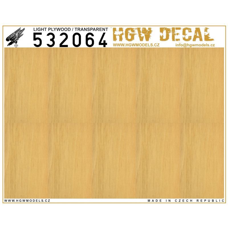 1:32 Light Plywood - Transparent (NO GRID)